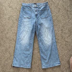 Jcrew wide-leg denim crop with patch pockets- cute for spring!